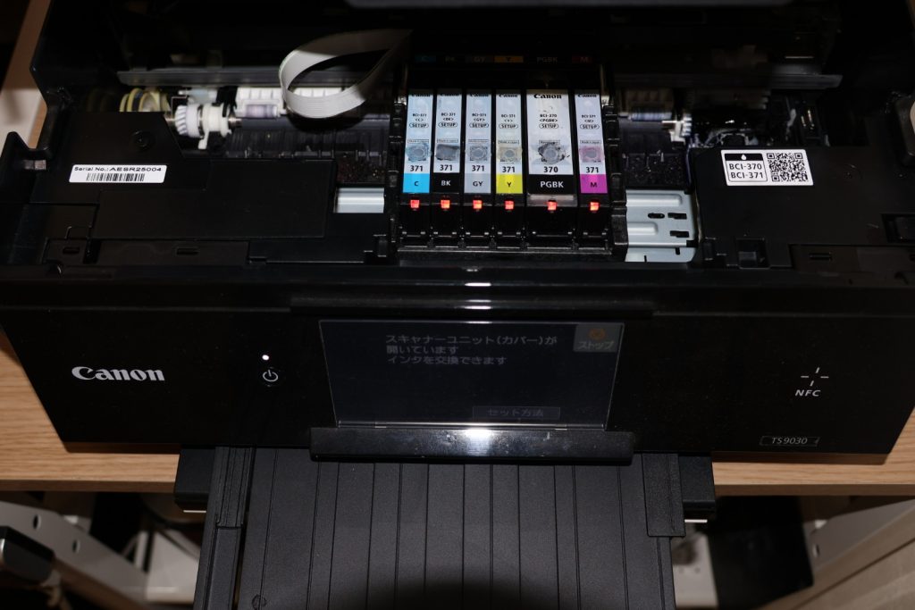 キャノンプリンターTS9030の頑固な印字かすれにプリントヘッドを